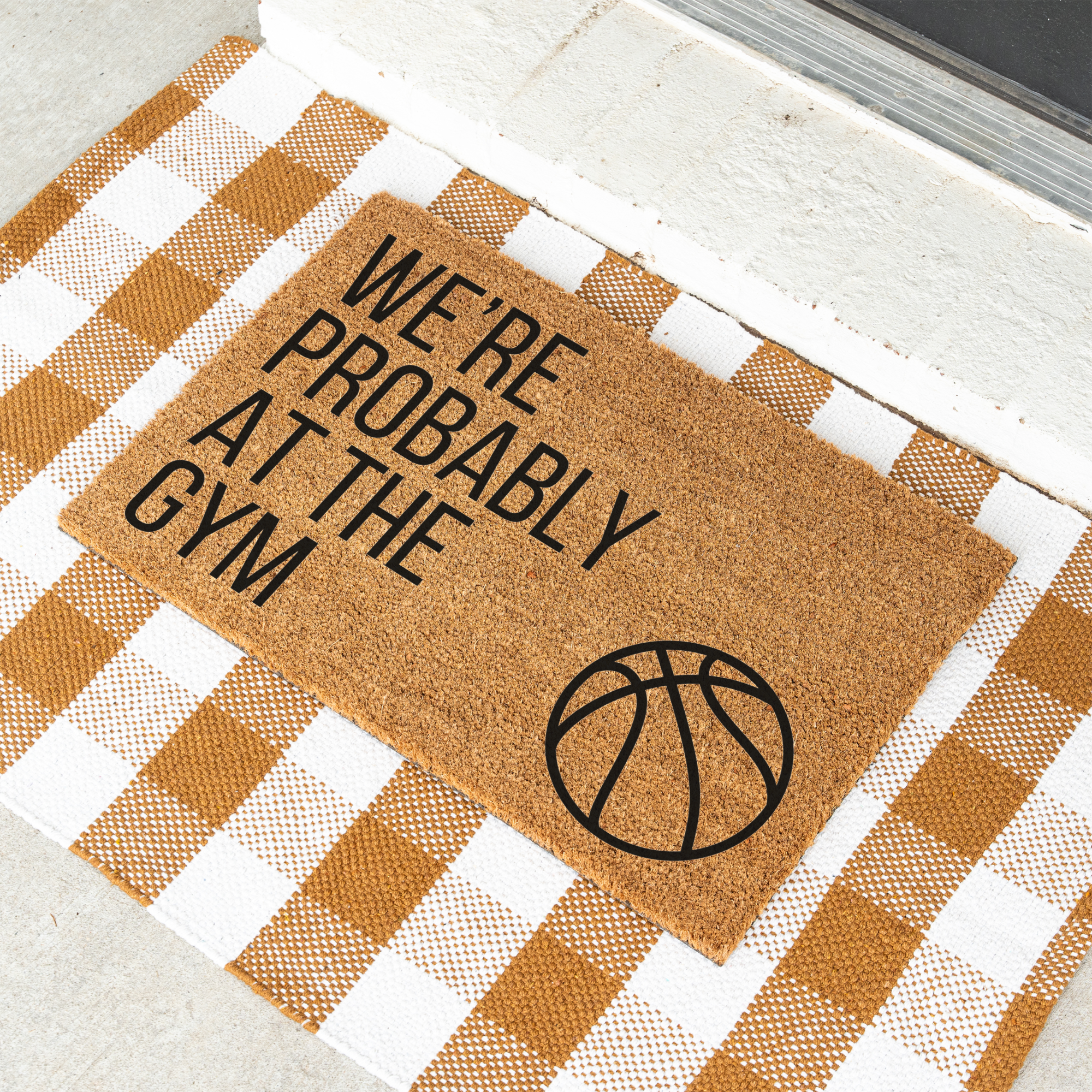 We're Probably At The Gym Basketball Doormat
