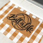 Volleyball Ball Is Life Doormat, Volleyball Welcome Mat, Sports Front Porch Decor, Volleyball Player Gift, Volleyball Mom Gift, Game Day Doo