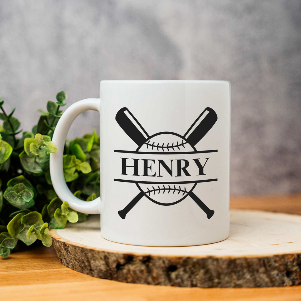 Monogram Baseball Coffee Mug