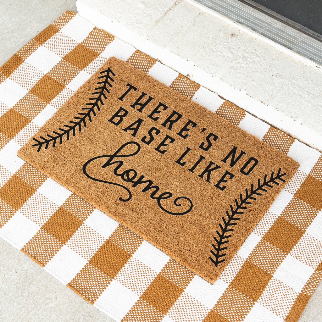 There's No Base Like Home Doormat