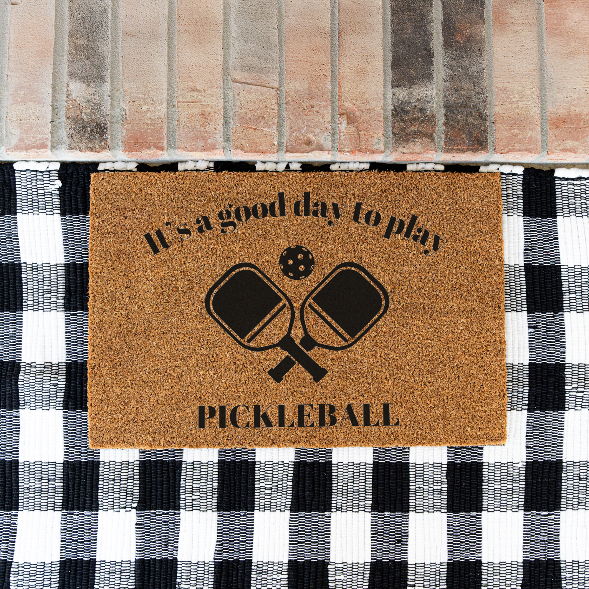 It's a Good Day To Play Pickleball Doormat, Funny Welcome Mat, Outdoor Entry Rug, Perfect Gift for New Homeowners, Pickleball Gifts