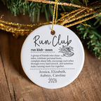 Personalized Run Club Christmas Ornament, Custom Running Group Names Ornament, Runner Best Friend Gift, Running Team Keepsake, Marathon Gift