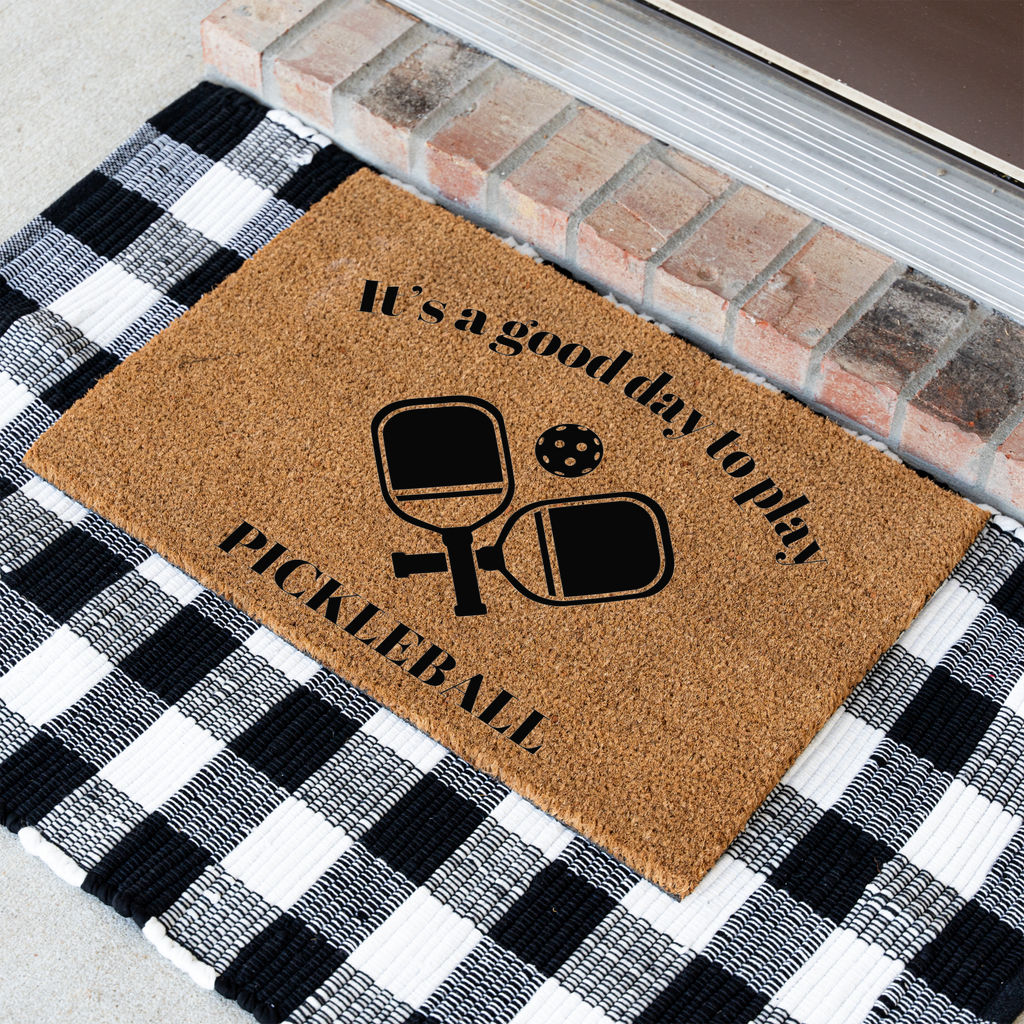 It's a Good Day To Play Pickleball Doormat, Funny Welcome Mat, Outdoor Entry Rug, Perfect Gift for New Homeowners, Pickleball Gifts