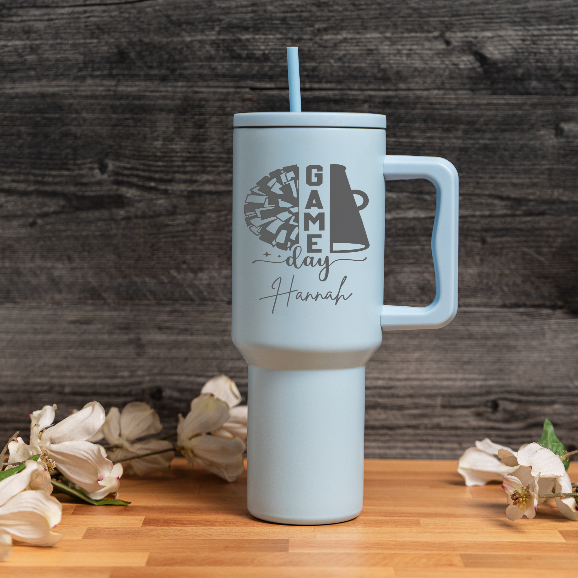 40oz Personalized Game Day Tumbler, Perfect Cheer Gift, Customizable