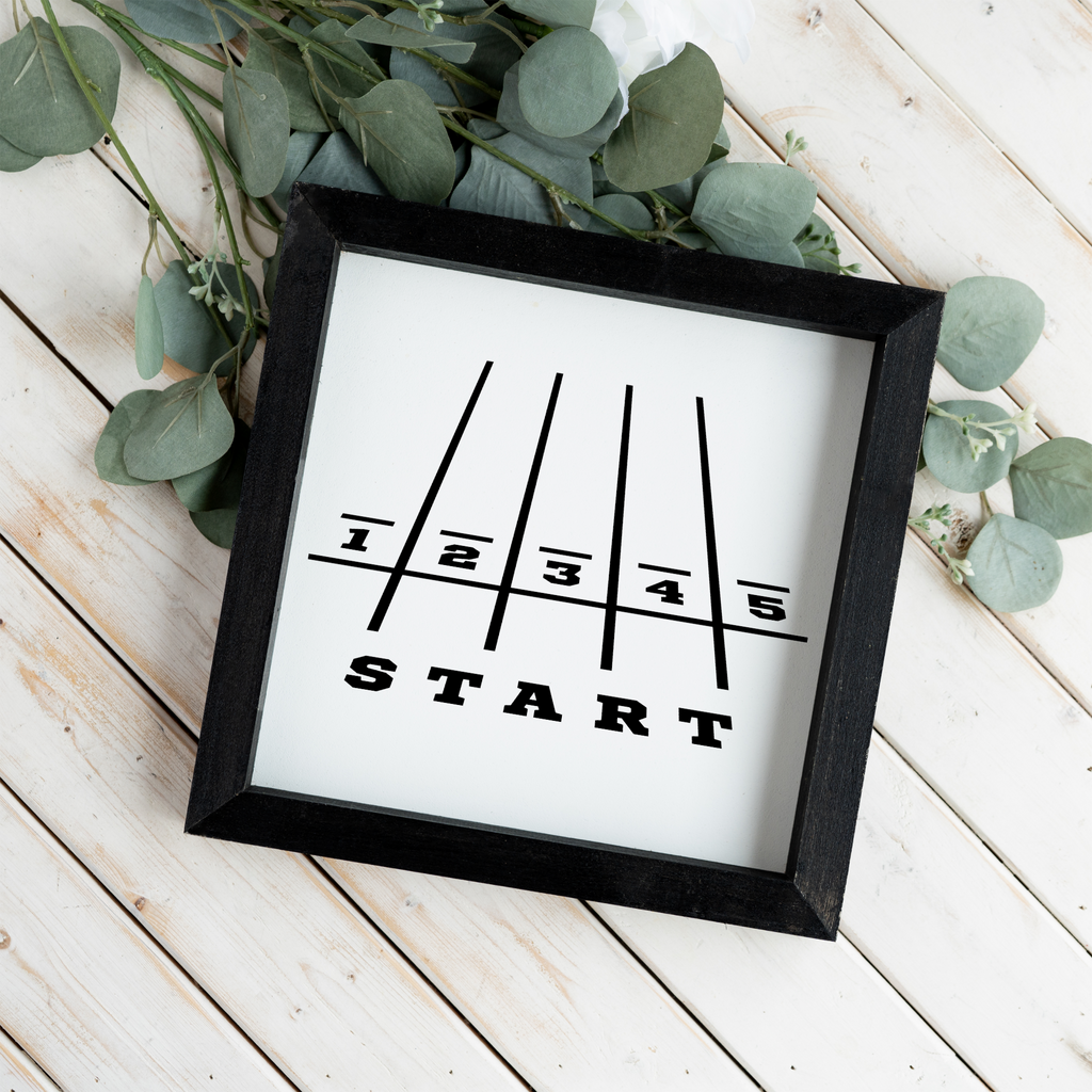 Track and Field Wall Art, Running Track Start Line Sign, Track Runner Room Decor, Sports Wall Art, Track Athlete Gift, Framed Sign