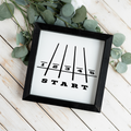Track and Field Wall Art, Running Track Start Line Sign, Track Runner Room Decor, Sports Wall Art, Track Athlete Gift, Framed Sign