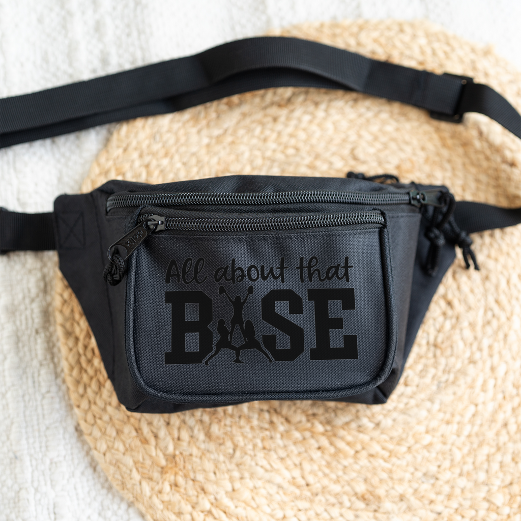 Its All About That Base Cheer Fanny Pack, Cheer Team Gifts Fanny Packs, Hands-Free Waist Bag, Adjustable Belt