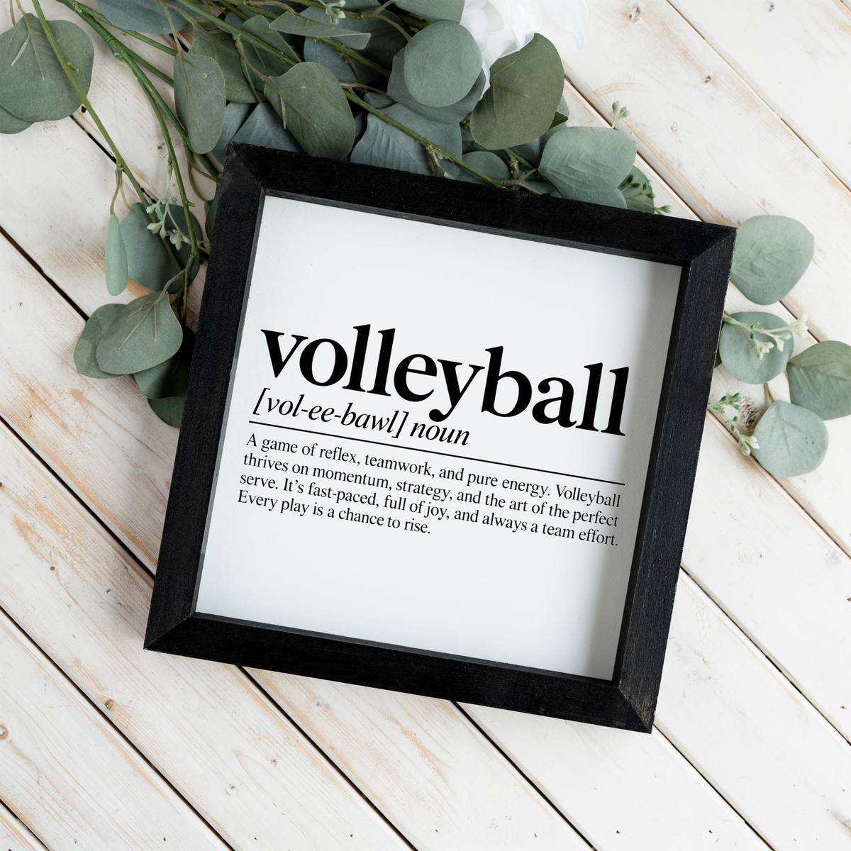 Volleyball Definition Framed Sign, Volleyball Wall Art, Volleyball Player Gift, Sports Room Decor, Girls Volleyball Bedroom Decor
