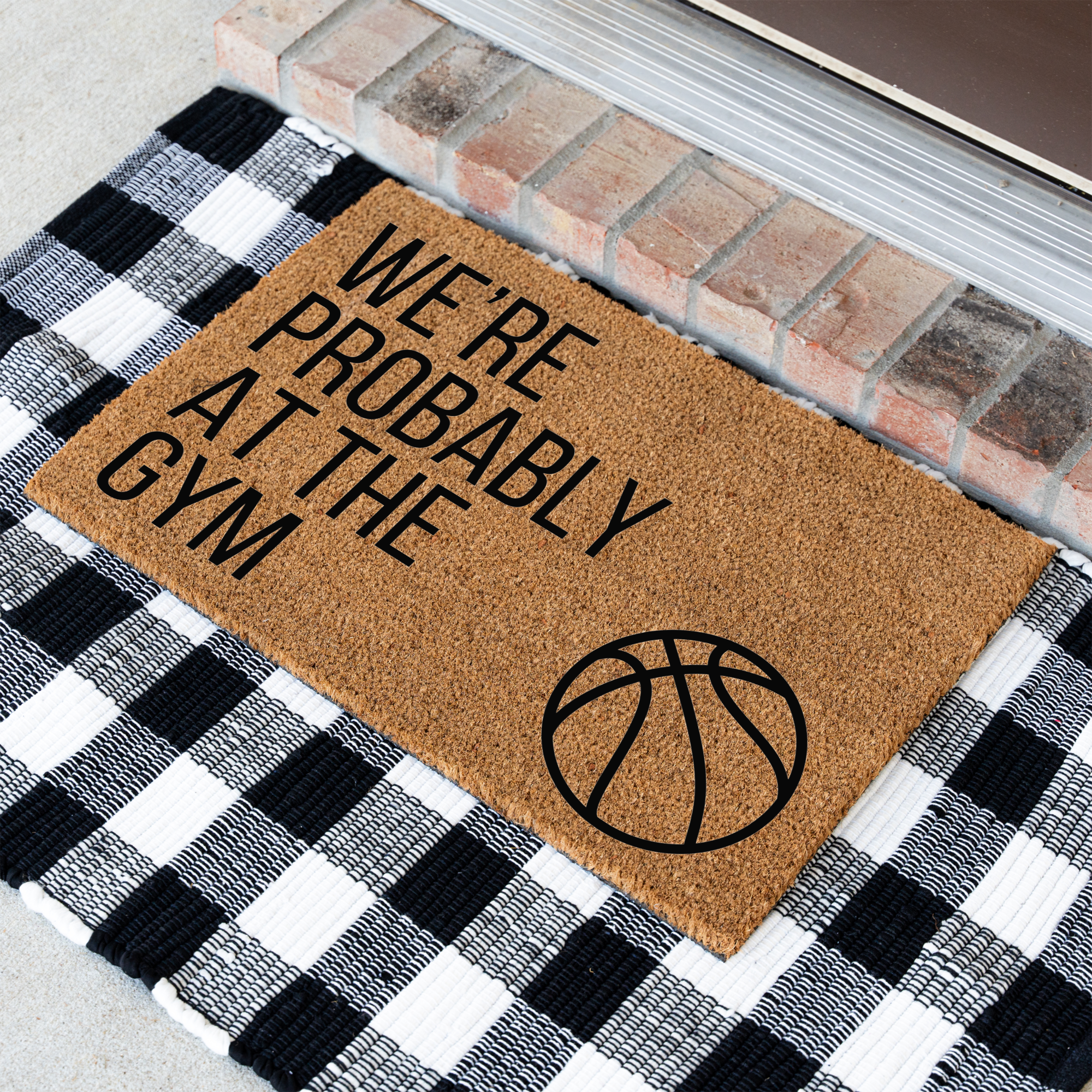 We're Probably At The Gym Basketball Doormat