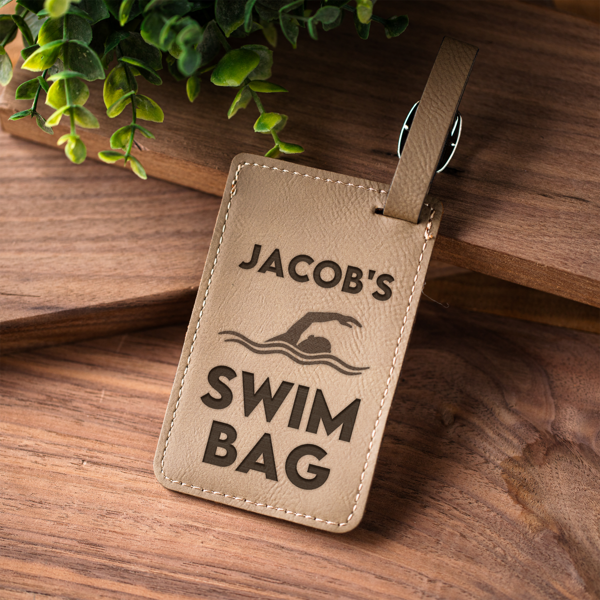 Personalized Swim Bag Tag, Custom Swimmer Name Luggage Tag, Swim Team Gift, Kids Swim Bag Tag, Swimming Gift