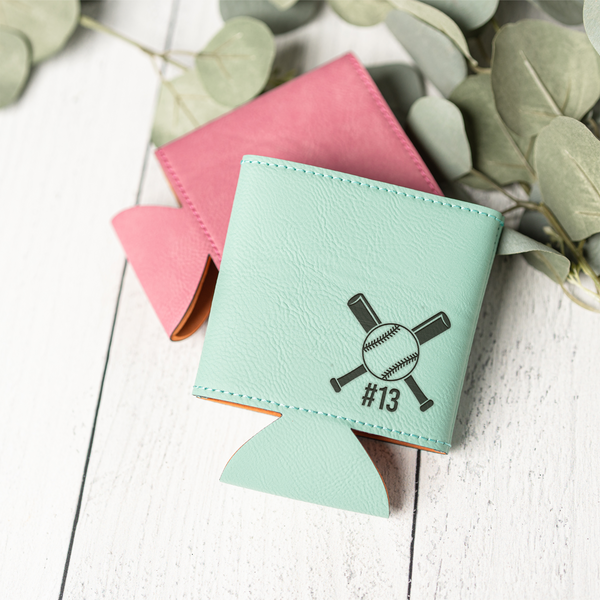 Personalized Beverage Holder with Baseball Design