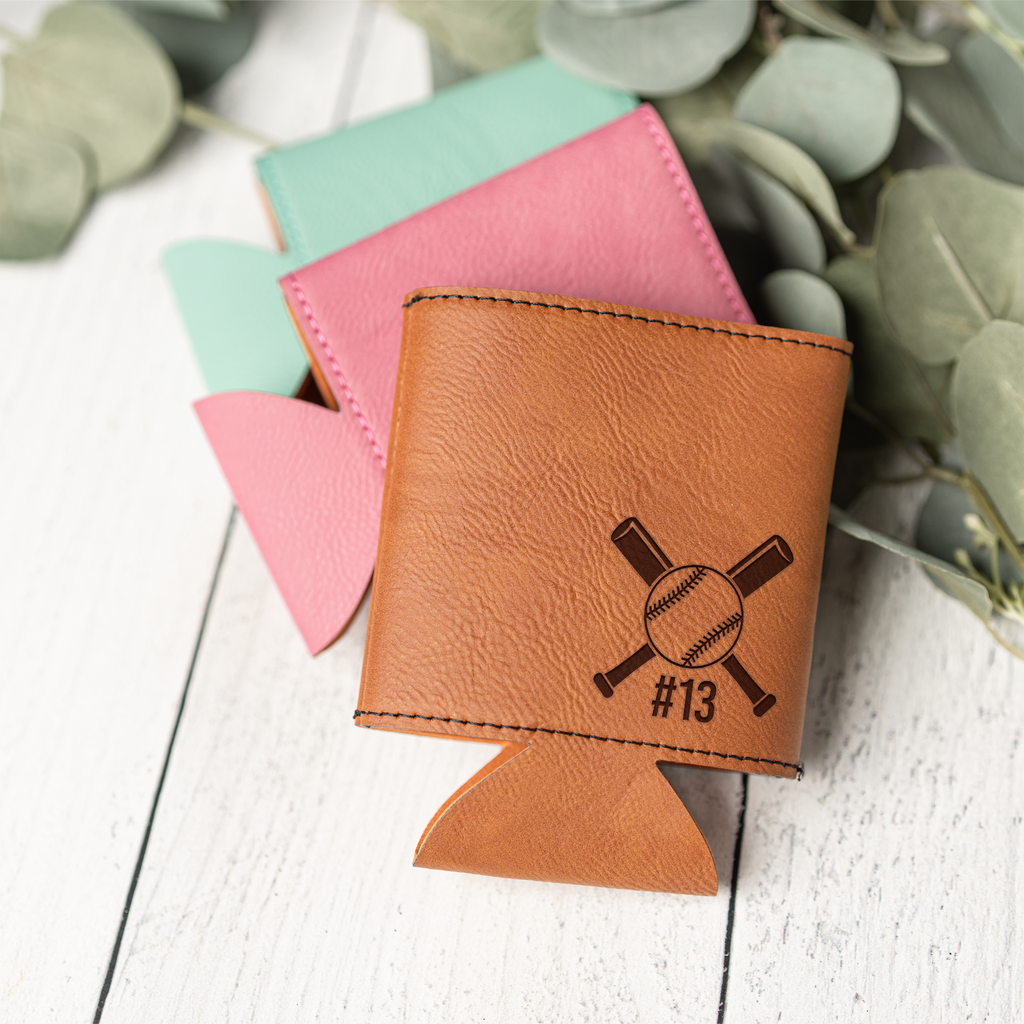 Personalized Beverage Holder with Baseball Design