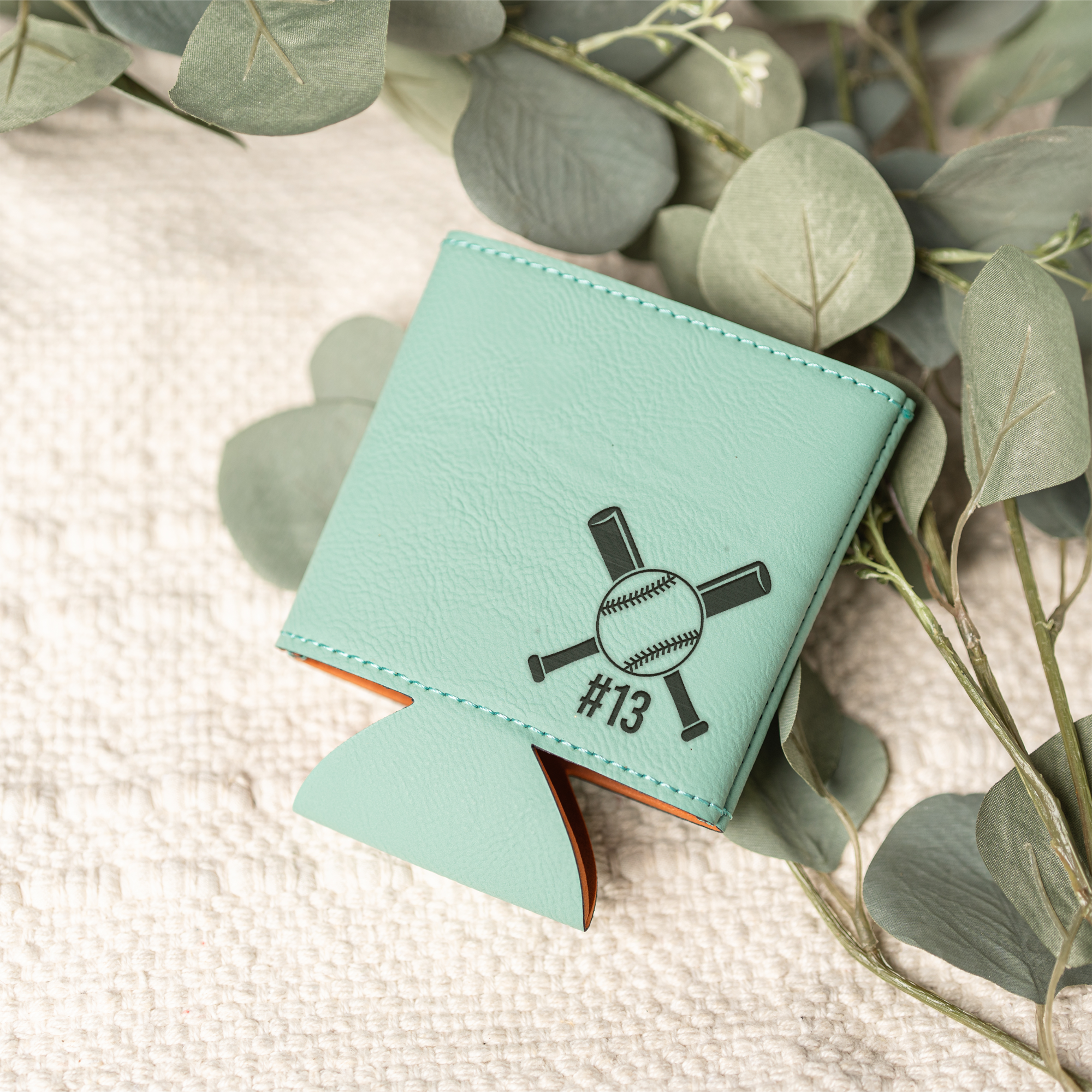 Personalized Beverage Holder with Baseball Design