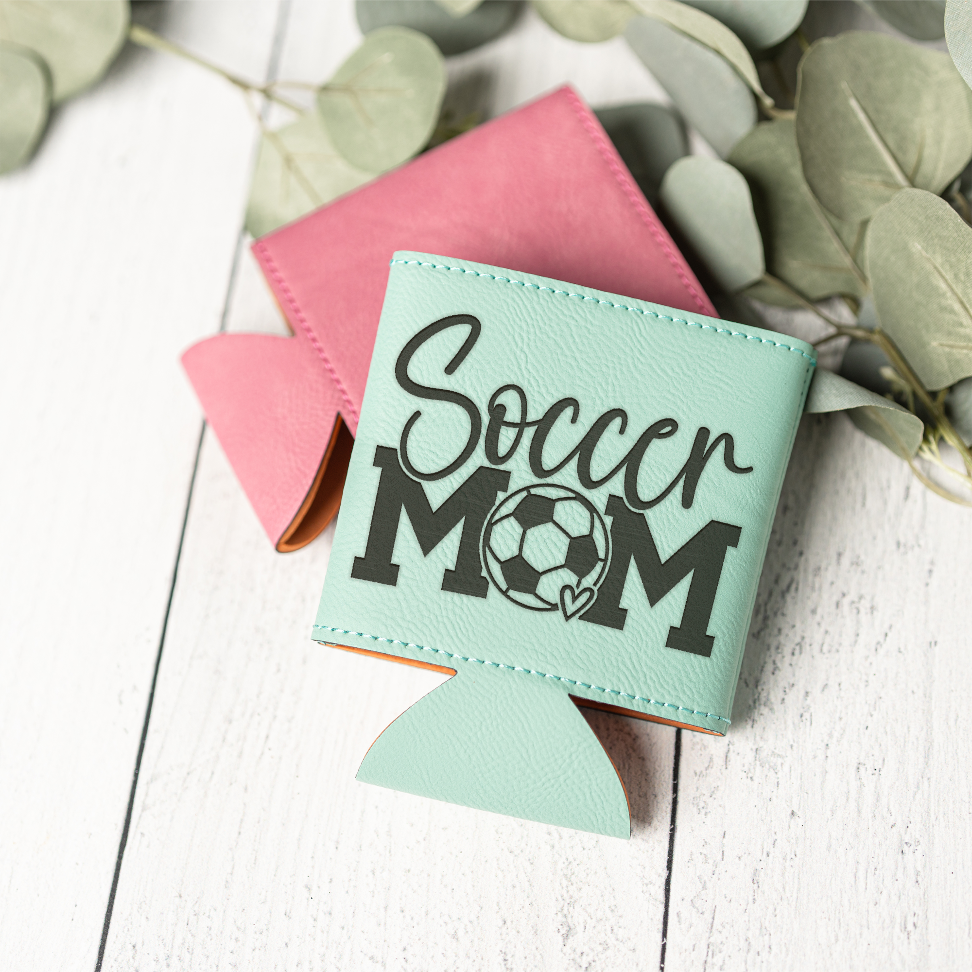 Soccer Mom Leather Beverage Holder