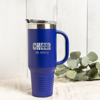 Personalized 40oz Tumbler for Cheer Coach, Custom Name Gift, Insulated Drinkware Tumbler For Cheer Coaches