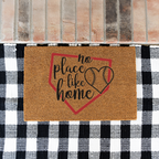 No Place Like Home Baseball Doormat