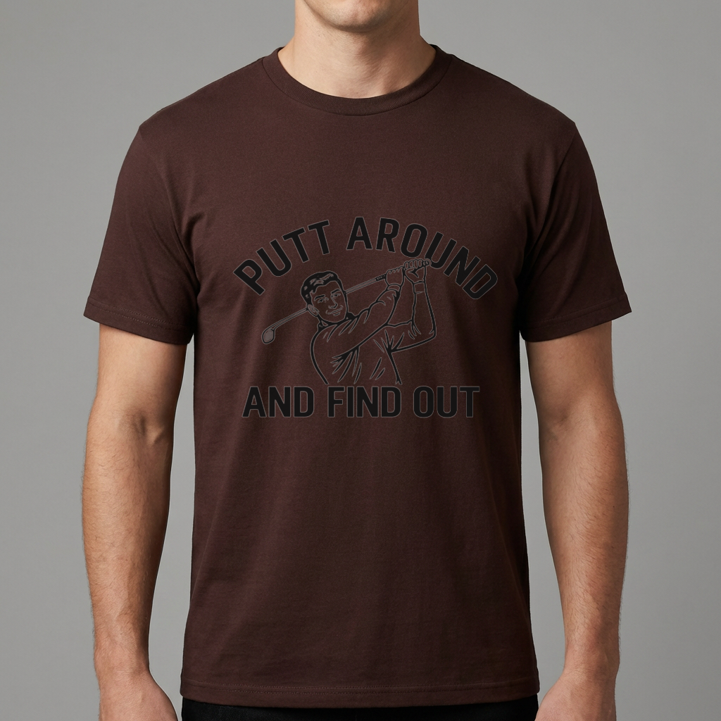 Funny Golf Shirt, Putt Around and Find Out T-Shirt, Golfer Gift for Men, Golf Humor Tee, Golf Dad Shirt, Golfing Gift, Golf Course Tee