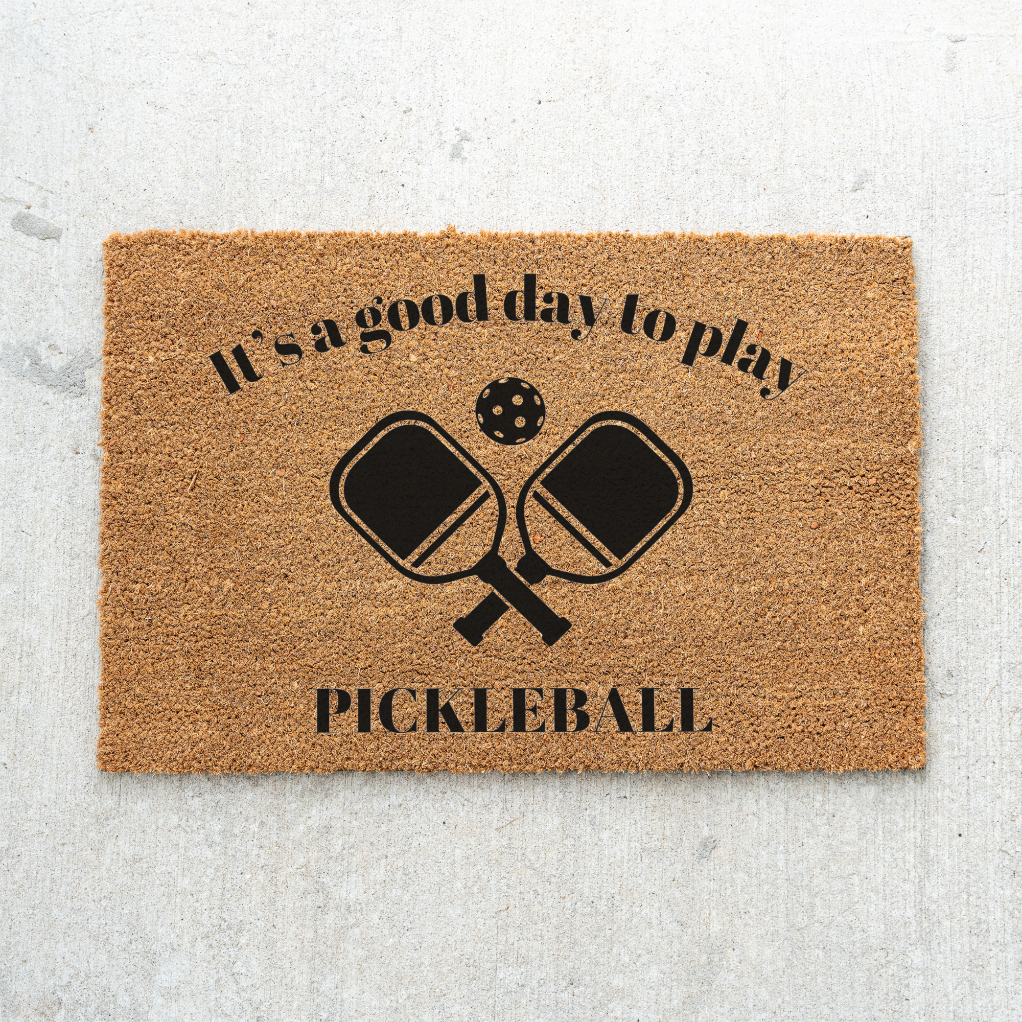 It's a Good Day To Play Pickleball Doormat, Funny Welcome Mat, Outdoor Entry Rug, Perfect Gift for New Homeowners, Pickleball Gifts