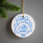 Running Christmas Ornament 2026, A Year Made Better by Running Ornament, Runner Gift, Running Bestie Keepsake, Marathon Gift, Run Club Ornament