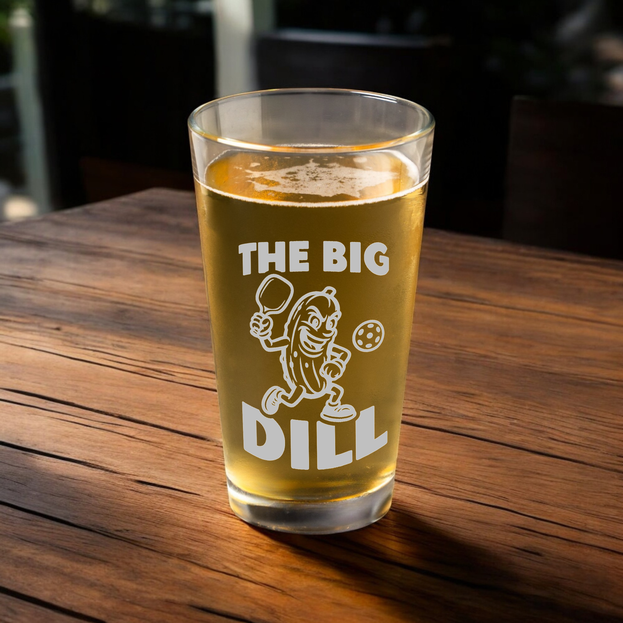 Funny Pickleball Beer Glass Gift