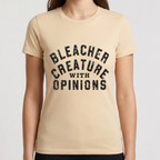 Bleacher Creature With Opinions Shirt, Funny Sports Mom T Shirt, Game Day Tee, Sports Fan Shirt, Sideline Mom Gift, Bleacher Humor Tee