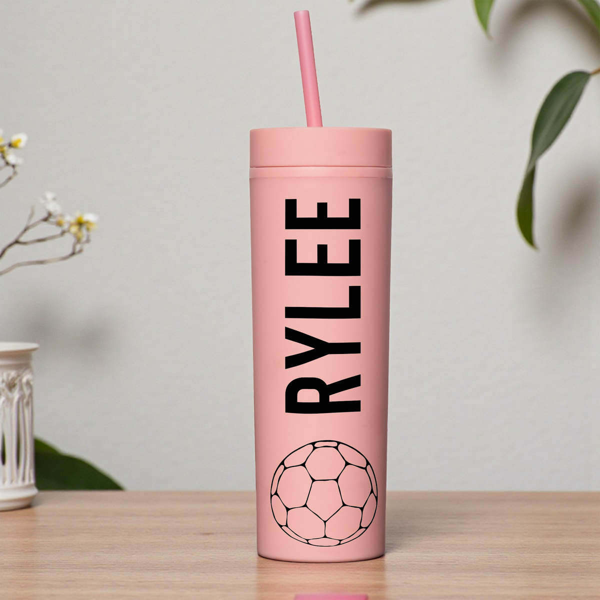 Personalized Soccer Tumbler, Custom Name Soccer Cup, Soccer Player Gift, Sports Tumbler, Soccer Team Gift, Personalized Athlete Cup