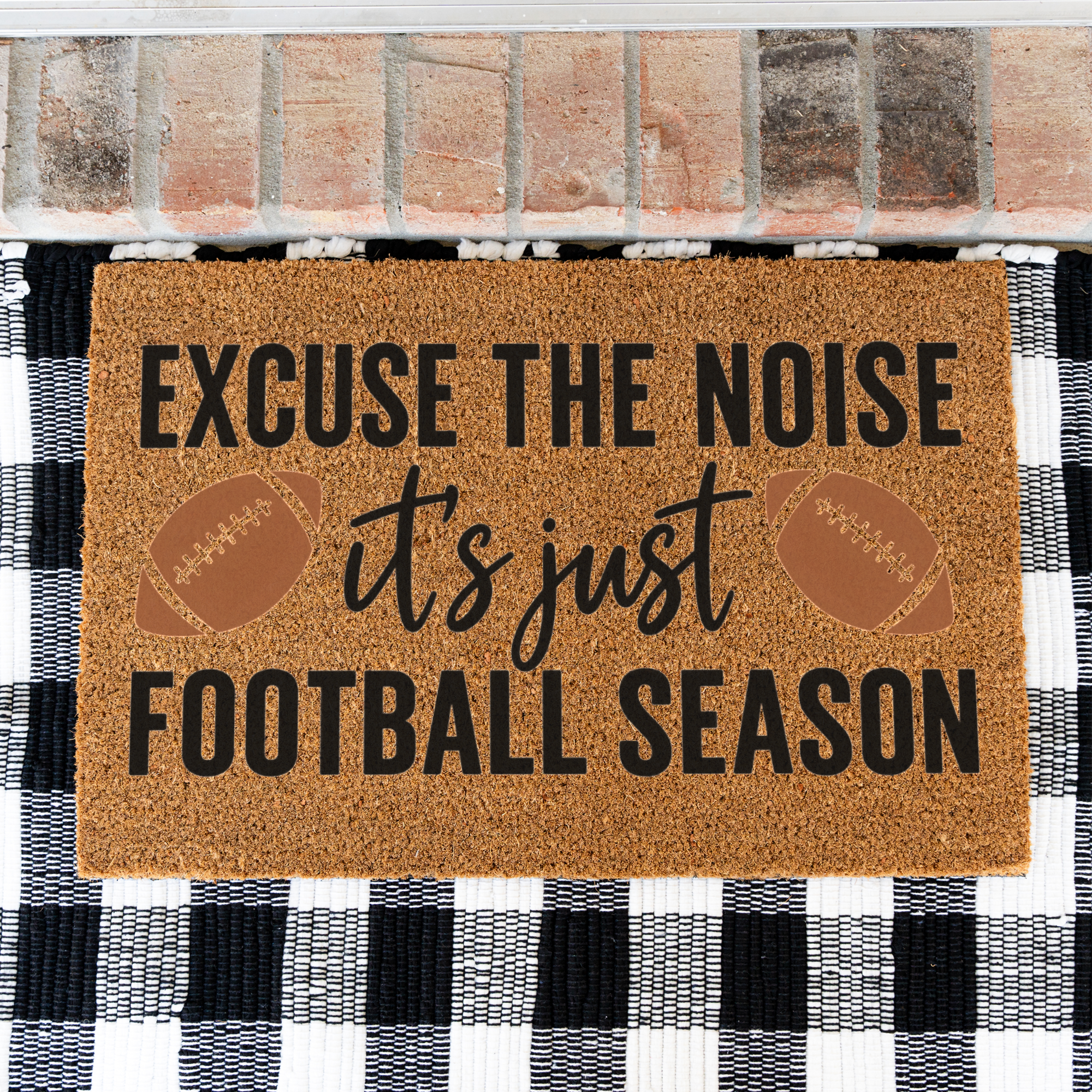 Football Doormat, Football Season Welcome Mat, Funny Game Day Doormat, Football Lover Gift, Sports Front Door Mat, Fall Porch Decor