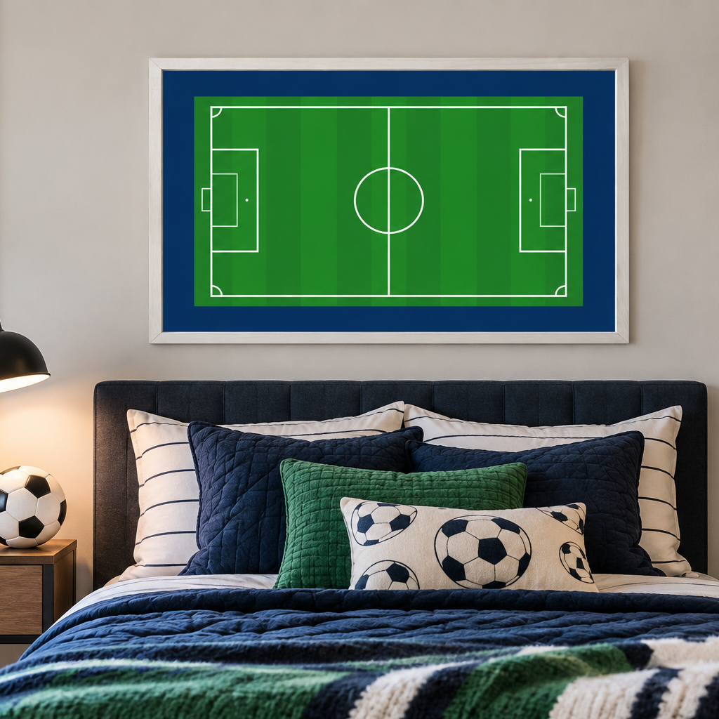 Soccer Field Framed Sign
