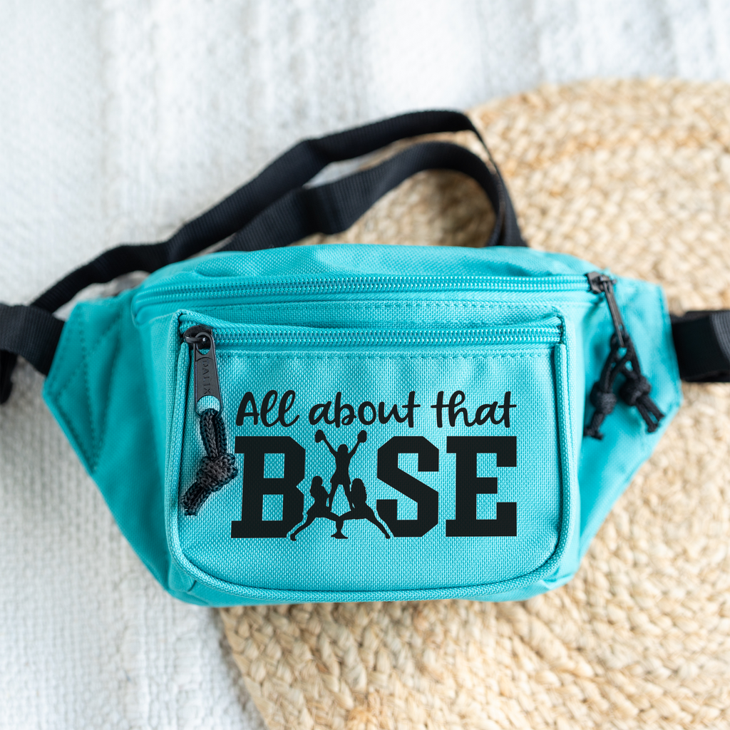 Its All About That Base Cheer Fanny Pack, Cheer Team Gifts Fanny Packs, Hands-Free Waist Bag, Adjustable Belt