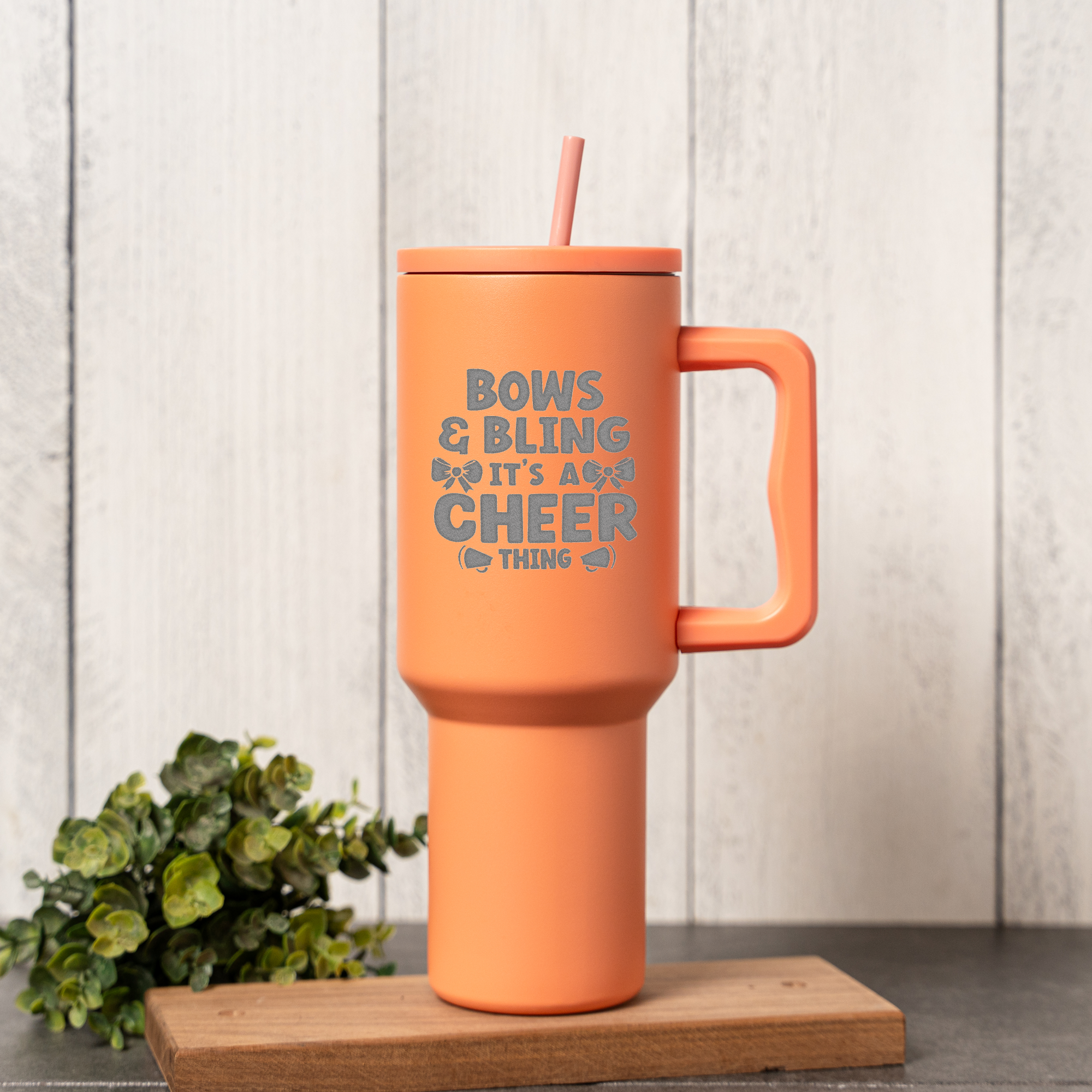 Bows & Bling It's a Cheer Thing 40oz Insulated Tumbler with Handle