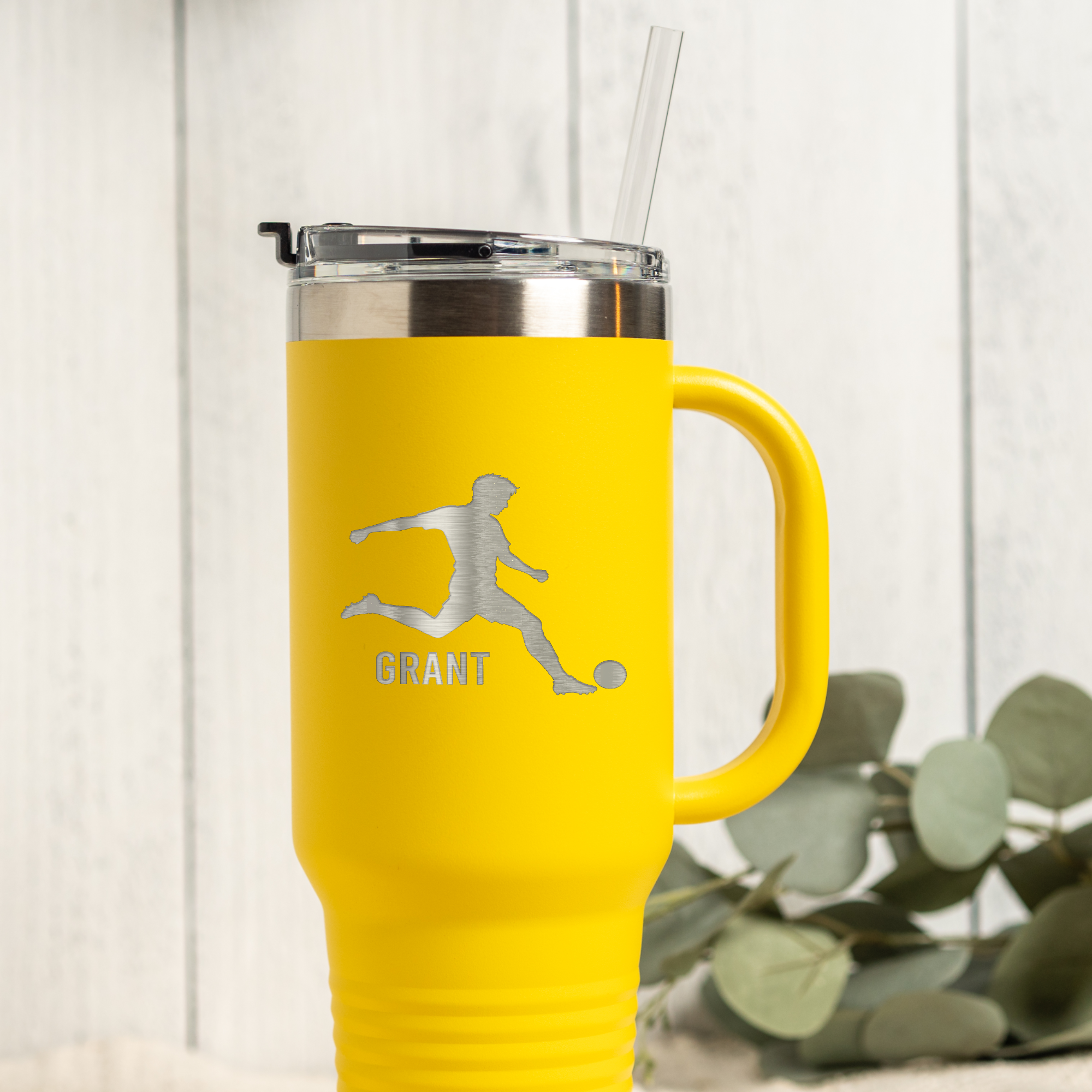 40oz Soccer Tumbler - Personalized Design