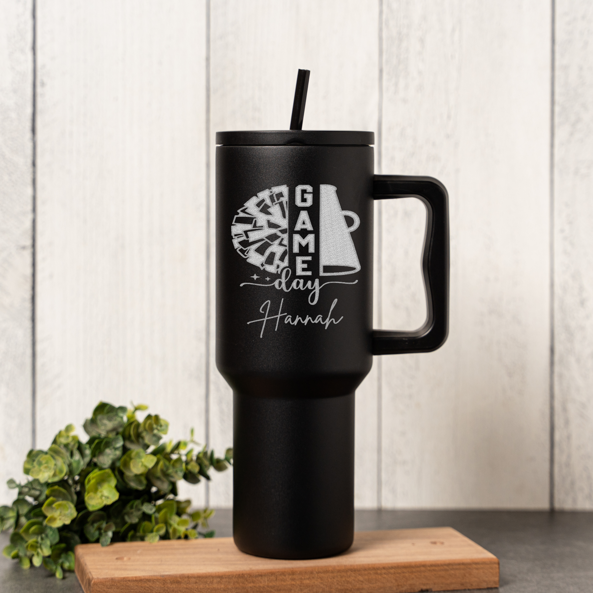 40oz Personalized Game Day Tumbler, Perfect Cheer Gift, Customizable