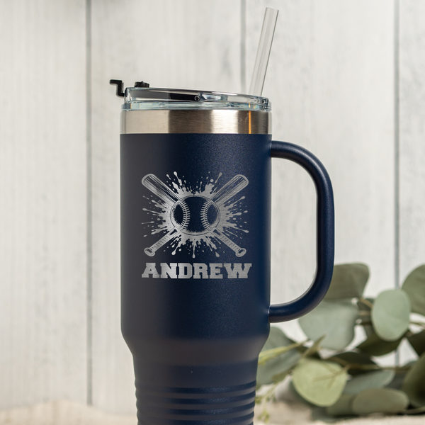 Personalized Baseball Tumbler 40oz