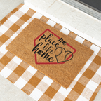No Place Like Home Baseball Doormat