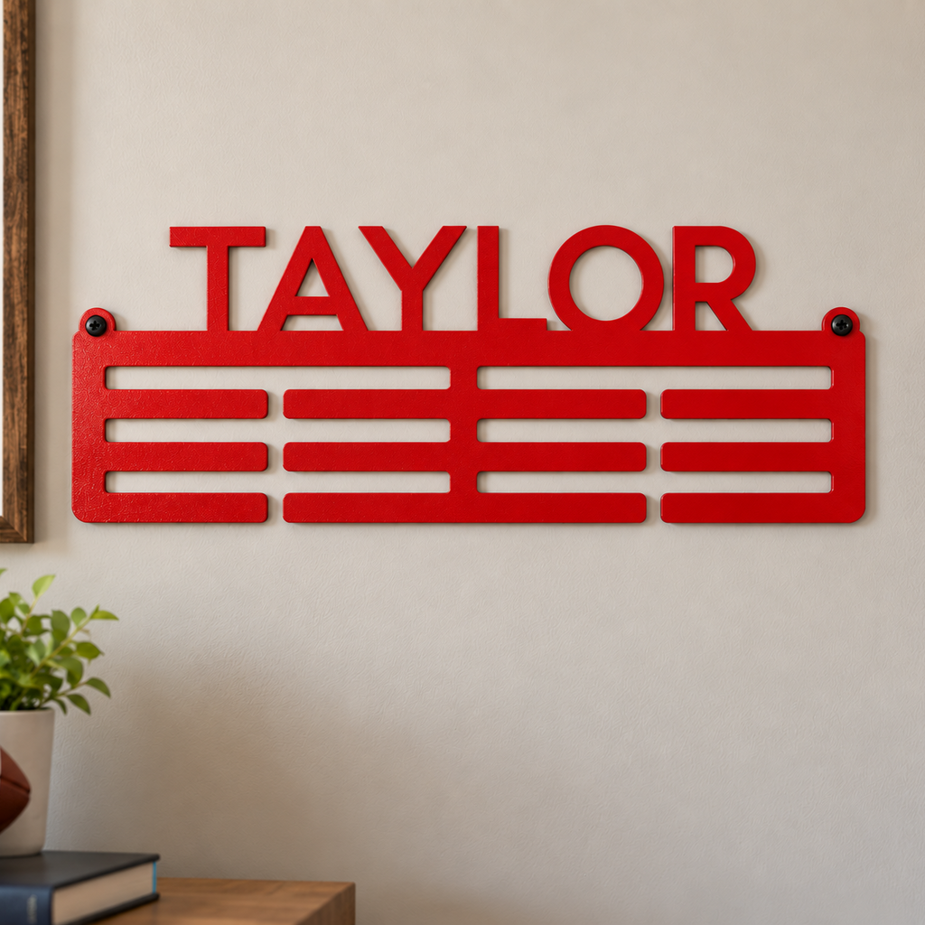 Personalized Name Medal Hanger