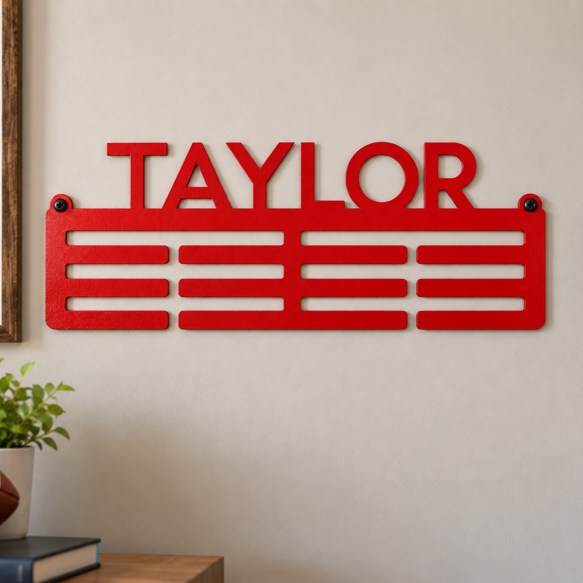 Personalized Name Medal Hanger