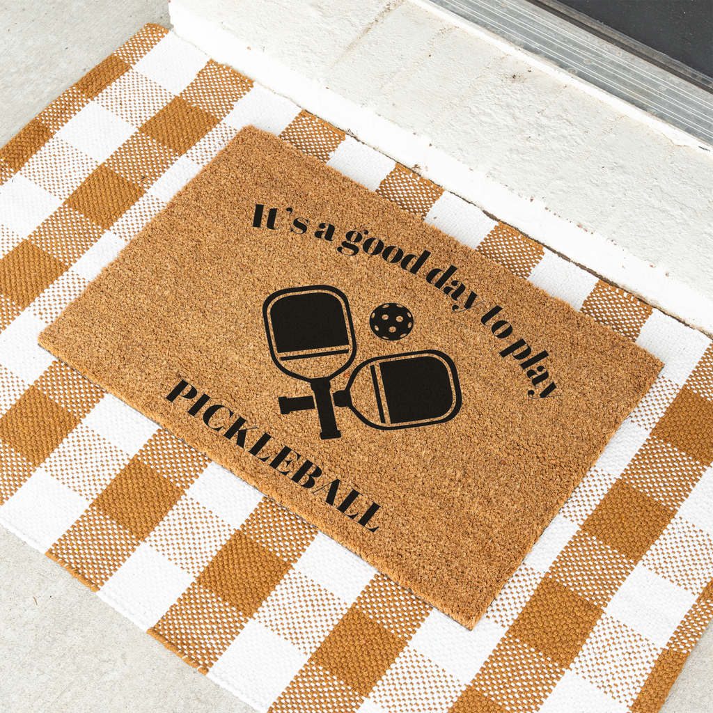 It's a Good Day To Play Pickleball Doormat, Funny Welcome Mat, Outdoor Entry Rug, Perfect Gift for New Homeowners, Pickleball Gifts