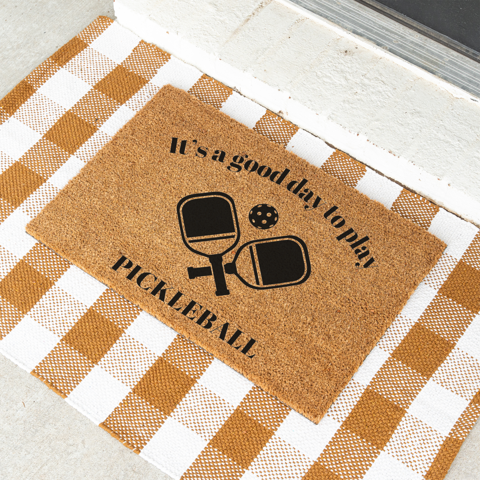 It's a Good Day To Play Pickleball Doormat, Funny Welcome Mat, Outdoor Entry Rug, Perfect Gift for New Homeowners, Pickleball Gifts
