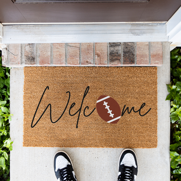 Welcome Football Doormat