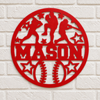 Personalized Baseball Metal Wall Sign