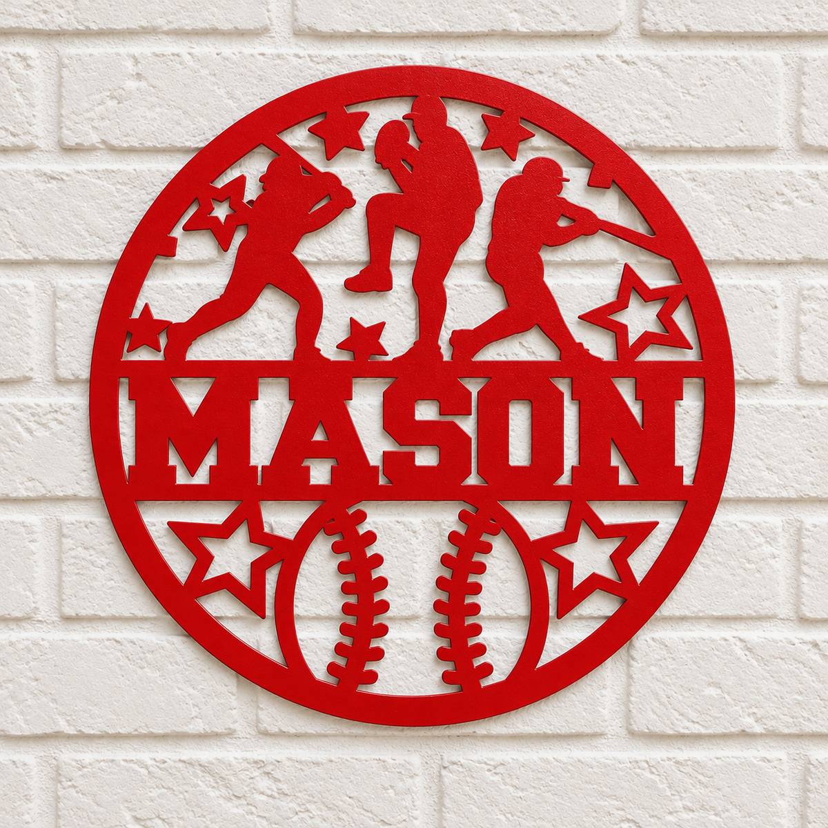 Personalized Baseball Metal Wall Sign