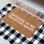 Mahjong Doormat, Mahjong Is My Favorite Sport Welcome Mat, Funny Mahjong Gift, Mahjong Lover Front Door Decor, Game Night Housewarming Gift