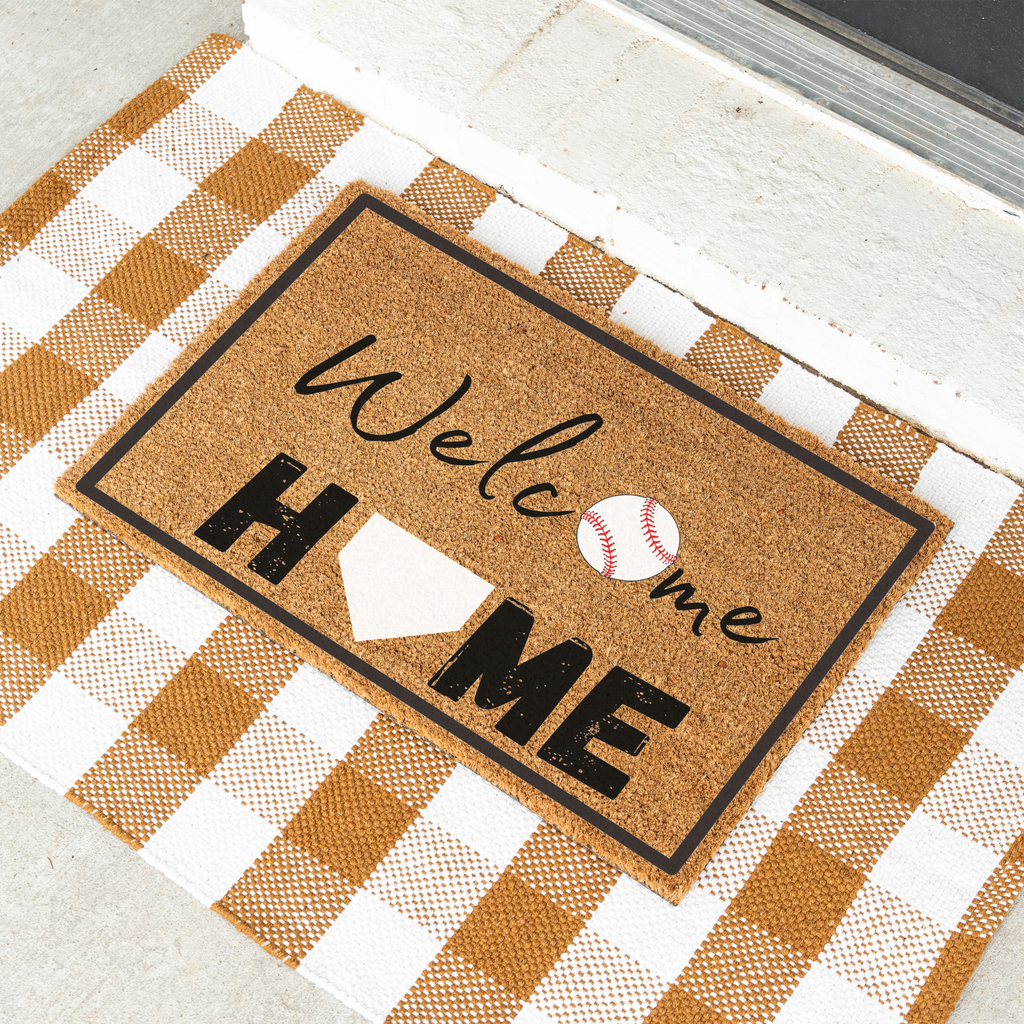 Welcome Home Baseball Doormat