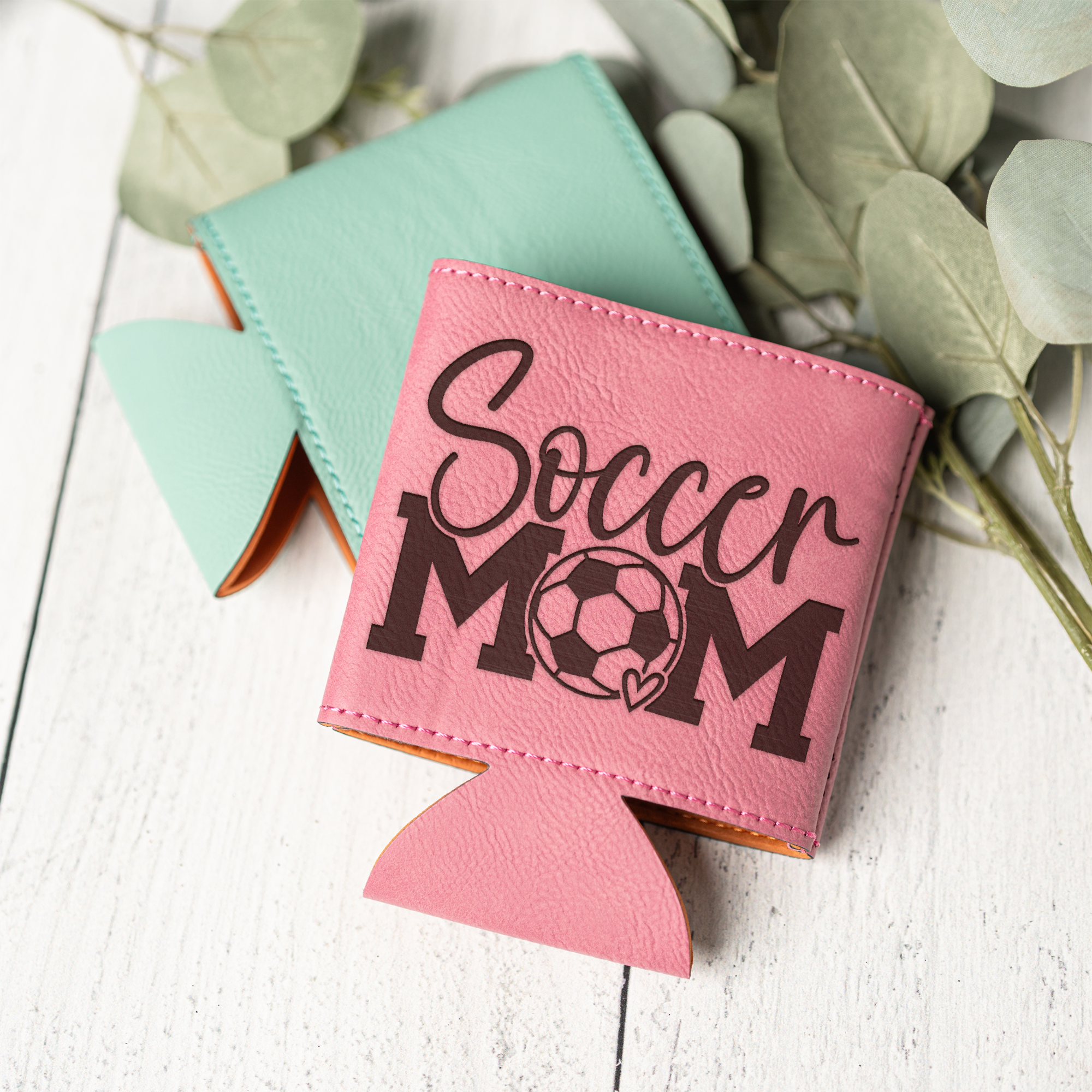 Soccer Mom Leather Beverage Holder