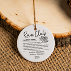 Personalized Run Club Christmas Ornament, Custom Running Group Names Ornament, Runner Best Friend Gift, Running Team Keepsake, Marathon Gift
