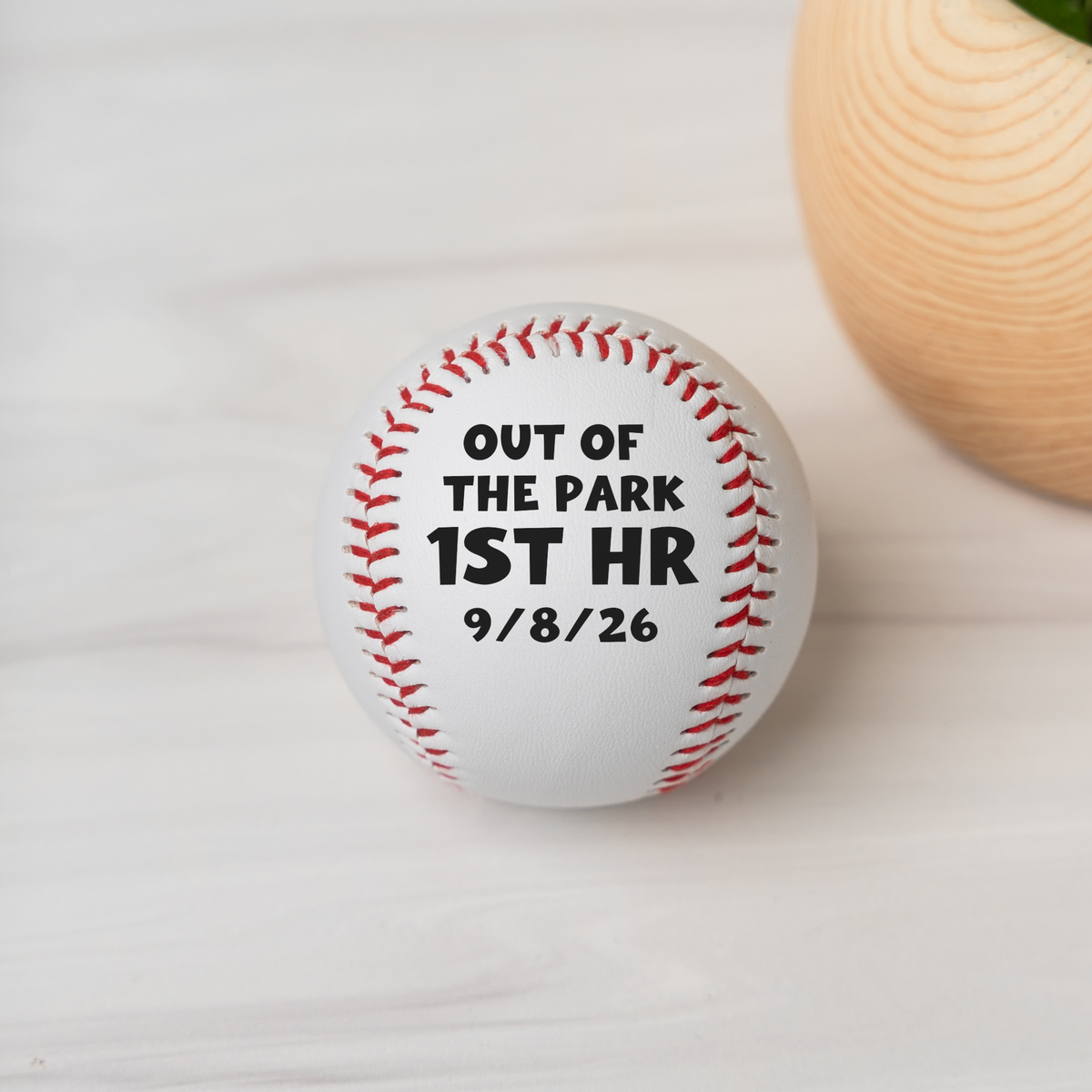 Personalized First Home Run Baseball, Custom Date Baseball Gift, 1st Home Run Keepsake, Baseball Player Gift, Sports Achievement Gift