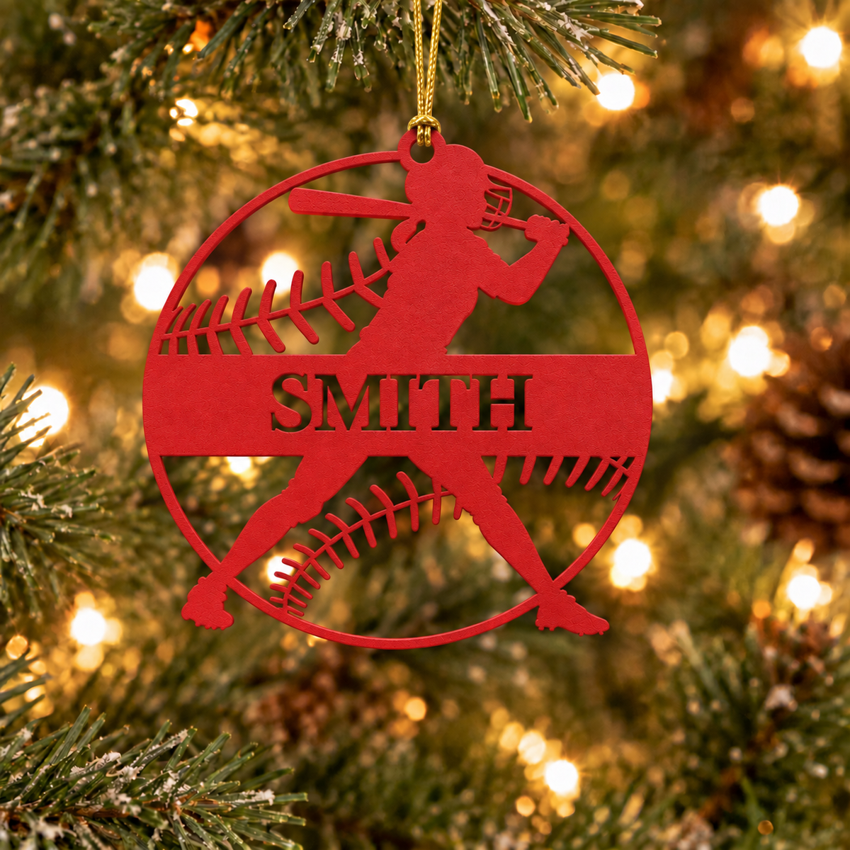 Personalized Baseball Metal Ornament