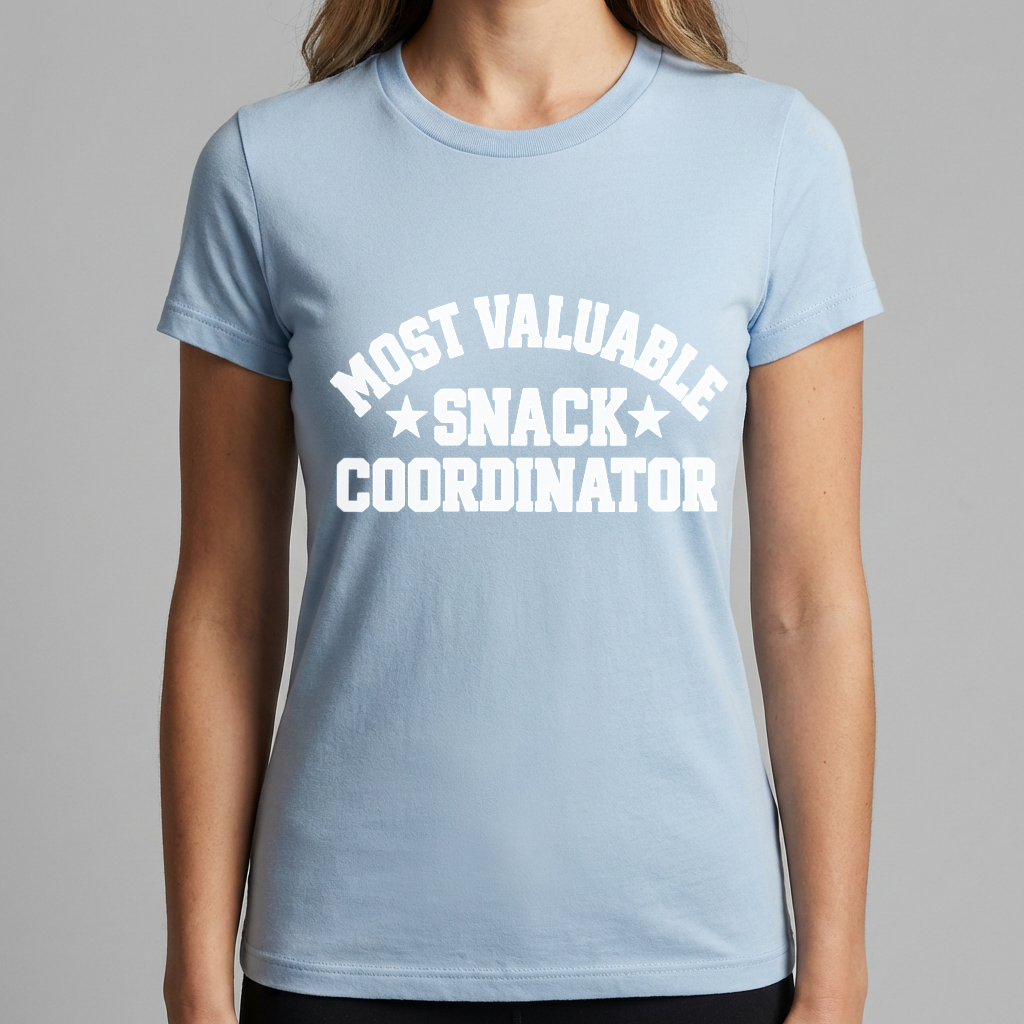 Most Valuable Snack Coordinator Shirt, Funny Sports Mom Tee, Team Snack Shirt, Game Day Mom Shirt, Sports Parent Gift, Team Mom T Shirt