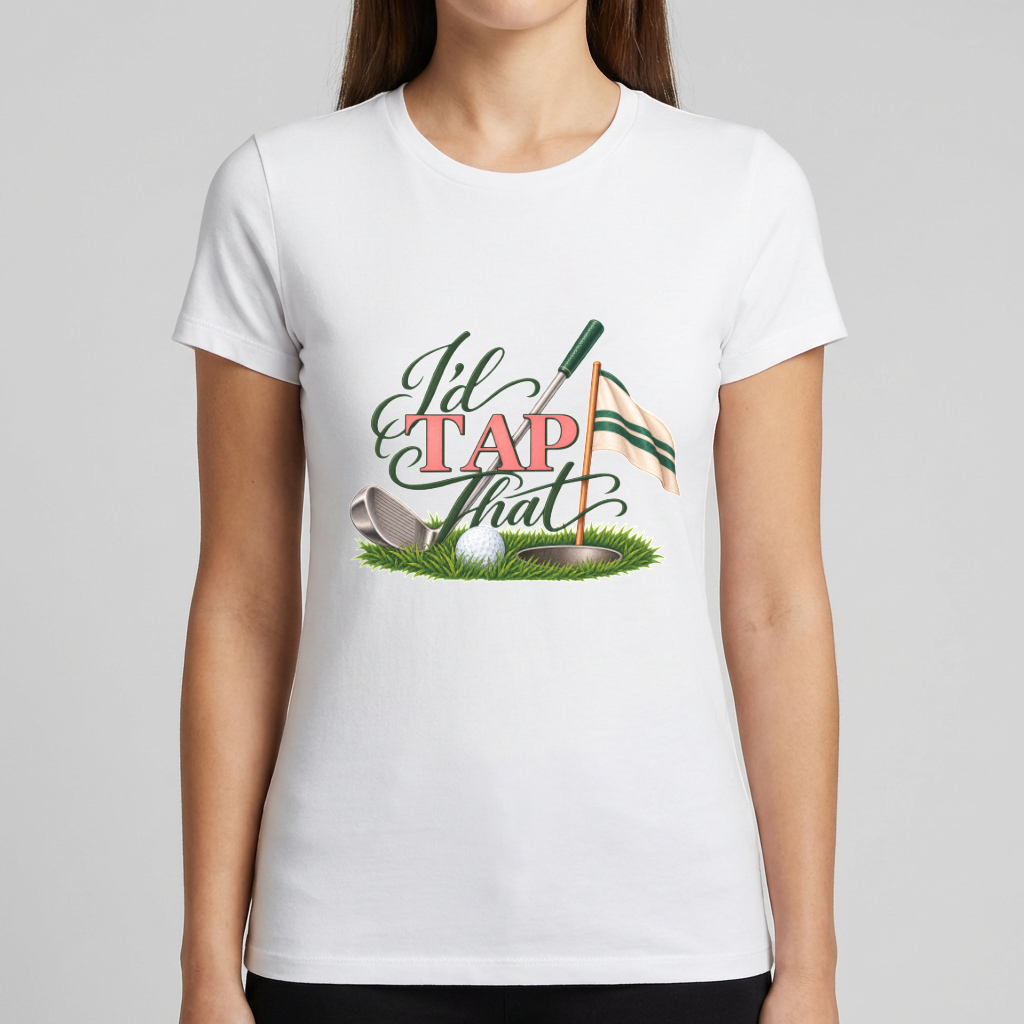 Funny Golf Shirt, I’d Tap That Golf T-Shirt, Golfer Gift, Golf Lover Tee, Golfing Humor Shirt, Golf Dad Gift, Golf Tournament Tee