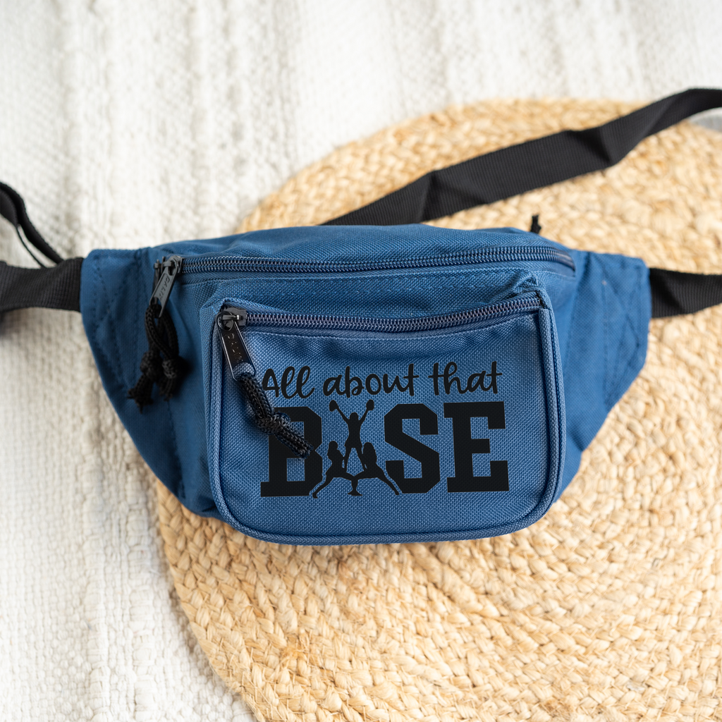 Its All About That Base Cheer Fanny Pack, Cheer Team Gifts Fanny Packs, Hands-Free Waist Bag, Adjustable Belt